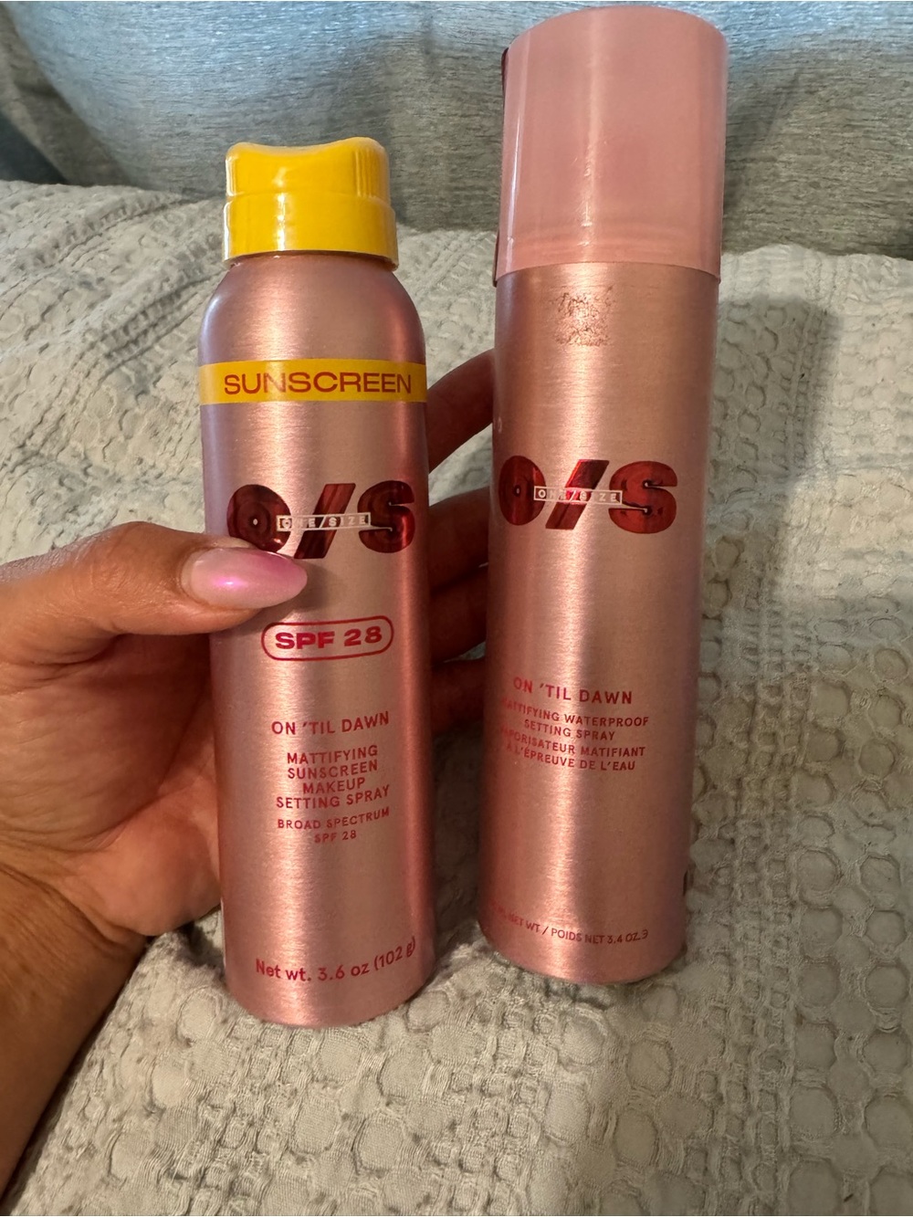 One Size On TIL Dawn Setting Spray & NEW sunscreen Bundle